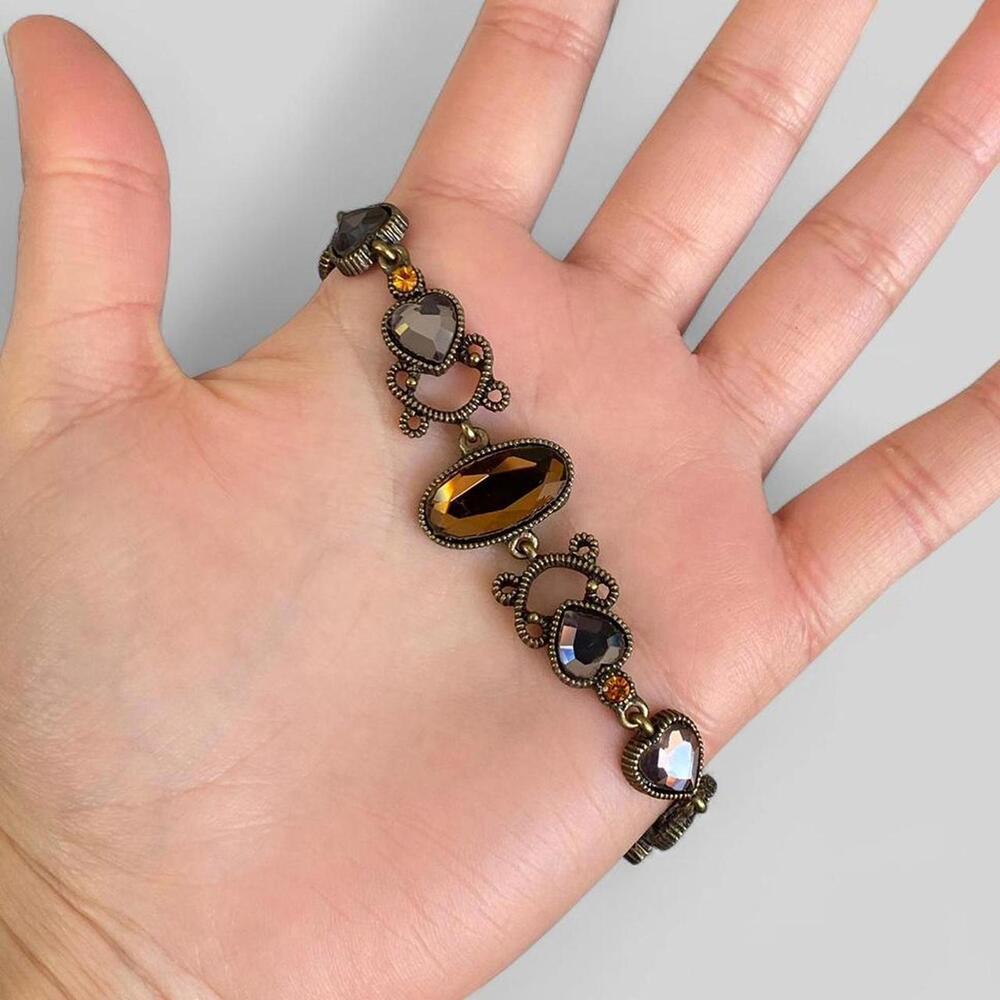 Antique Bronze Tone, Brown Grey Vintage Bracelet! 🤎